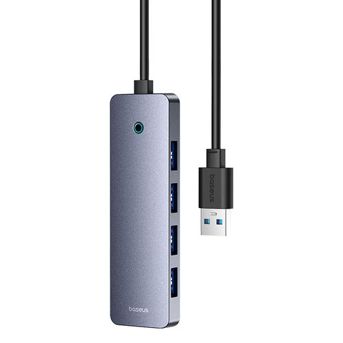 Sakabinātājs USB-A uz USB 3.0 4 porti + USB-C barošanas ports 50 cm, pelēks B0005280B811-01 6932172653262