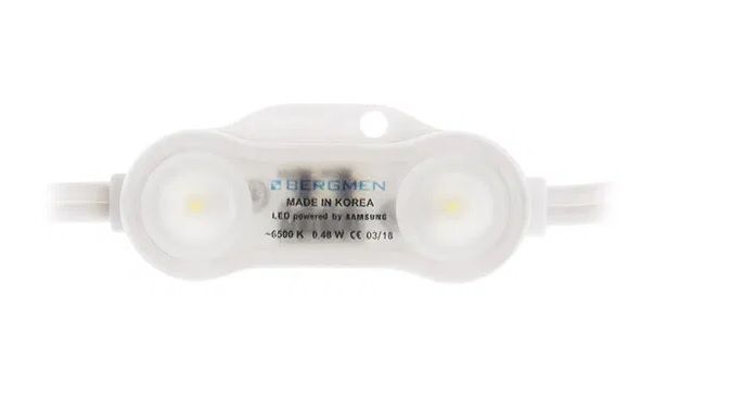 LED modulis, 12Vdc, 0.48W, SAMSUNG SMD, 44lm, 160°, 4000K, IP68, BERGMEN B2U-V05-048NW