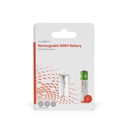 Rechargeable NiMH Battery AAA | 1.2 V DC | 700 mAh | Precharged | 2-Pack BANM7HR032B 5412810267057