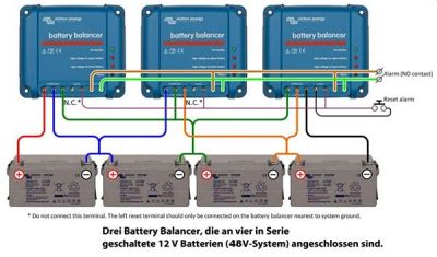Akumulatora balansētājs 2x12V akumulatori, kas savienoti virknē vai paralēli Victron Energy BBA000100100 8719076020950