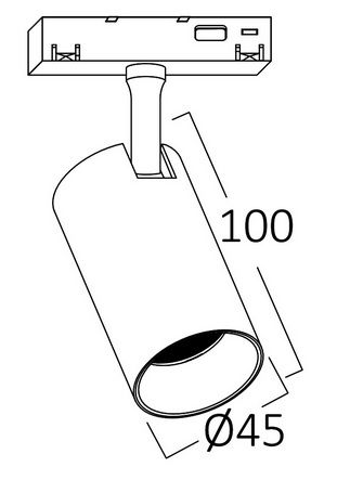Magnētiskais LED sliedes gaismeklis 10W, neitrāli balts 4000K, prožektors, 680lm BD61-00211 5949097728341