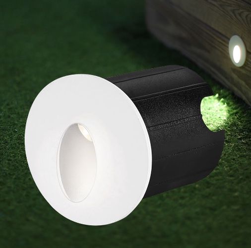 Pakāpiena gaisma, 2W 200lm, su lęšiu, 3000K, white, hermetic IP65 BG38-02200 5949097727382