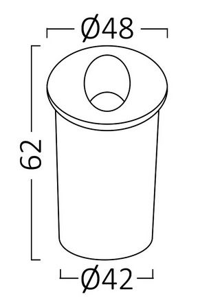 Pakāpiena gaisma, 2W 200lm, su lęšiu, 3000K, white, hermetic IP65 BG38-02200 5949097727382