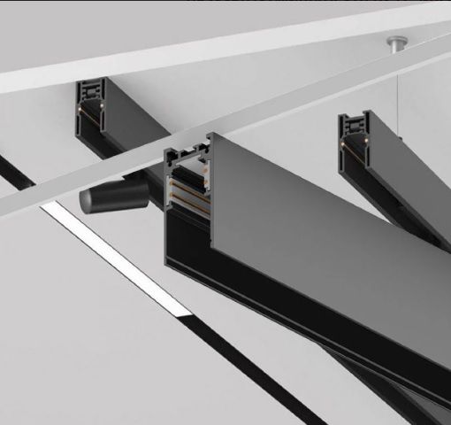 Magnētiskais sliedes profils, , 48Vdc, melns, virsma 1m BY41-00211 5949097722806