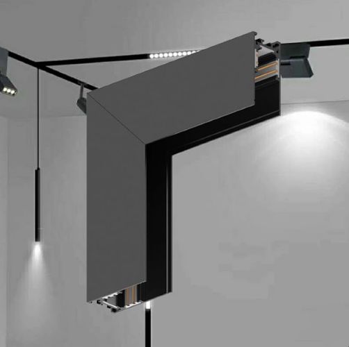 Magnētiskais sliedes gaismekļa savienojums, L formas, vertikāls BY41-10211 5949097722837