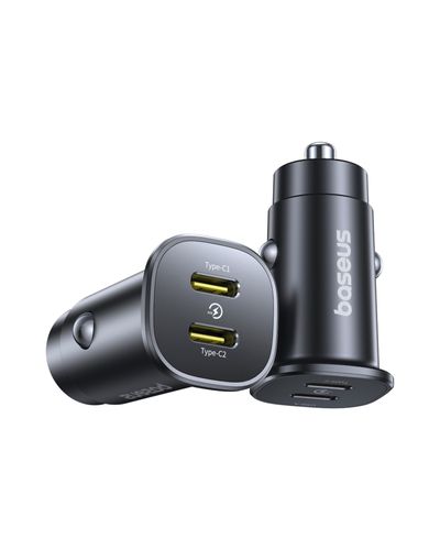 Auto ātrais lādētājs GoTrip 30W 12-24V 2xUSB-C PD, melns C00072300123-01 6932172687243