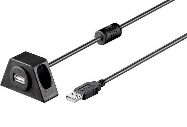 Kabelis USB2.0 A spraudnis - USB A ligzda skrūvējam pie virsmas 1.2m CABLE-143/SCREW/1.2 4040849954450