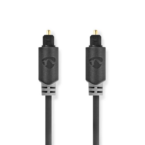 Optical Audio Cable | TosLink Male | TosLink Male | 1.00 m | Round | PVC | Anthracite | Box CABW25000AT10 5412810265152