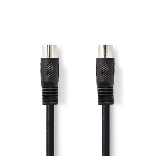 DIN Audio Cable | DIN 5-Pin Male | DIN 5-Pin Male | Nickel Plated | 3.00 m | Round | PVC | Black | Label CAGL20000BK30 5412810419807