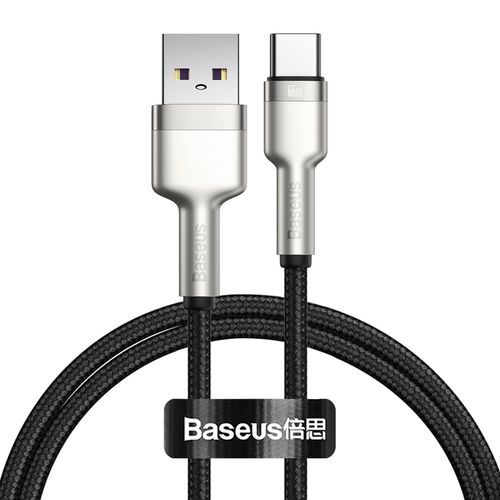 Cable USB2.0 A plug - USB C plug 1.0m black 66W Cafule BASEUS CAKF000101 6953156209756