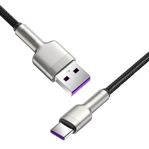 Cable USB2.0 A plug - USB C plug 1.0m black 66W Cafule BASEUS CAKF000101 6953156209756