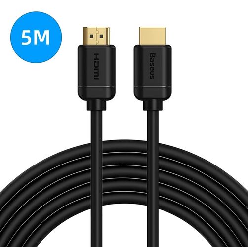 Kabelis HDMI-HDMI kontakti 5.0m (HDMI 2.0) melns 4K 30Hz, BASEUS CAKGQ-D01 6953156222540