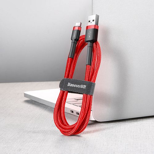 Kabelis USB2.0 A spraudnis - USB C spraudnis 0.5m QC3.0 pelēks+melns BASEUS CATKLF-AG1 6953156278189