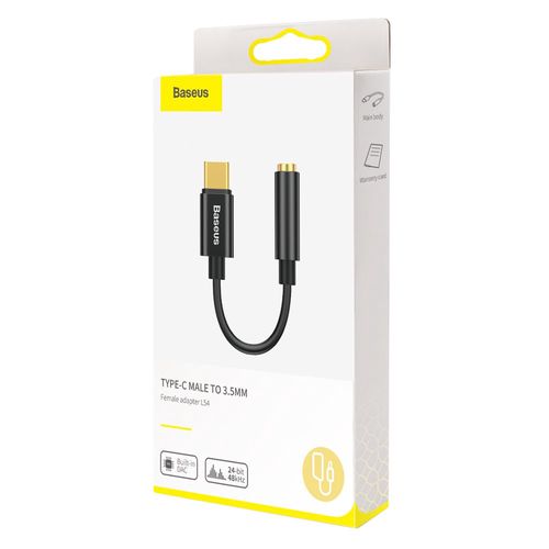 Adapteris USB C spraudnis - 3.5mm stereo ligzda BASEUS CATL54-01 6953156297845