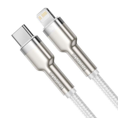 Kabeļa USB C spraudnis uz iP Lightning PD 18W 1m White Baseus CATLJK-A02 6953156202078