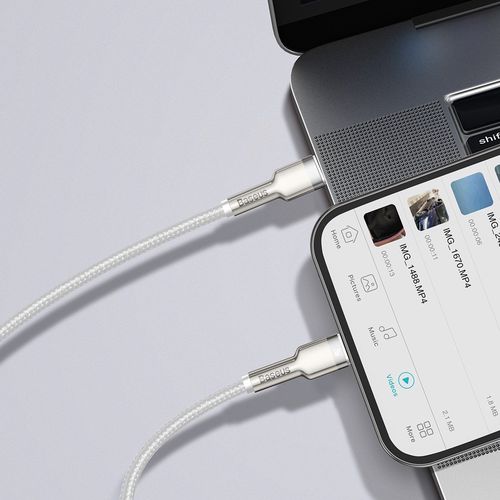 Kabeļa USB C spraudnis uz iP Lightning PD 18W 1m White Baseus CATLJK-A02 6953156202078