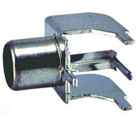 Ligzda RCA lodējama platē, melna AU/H-RC-F-LB