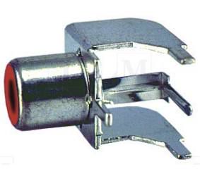 Ligzda RCA lodējama platē, sarkana AU/H-RC-F-LR