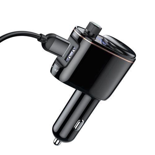 Bluetooth FM Modulator Car Charger 12-24V 2xUSB 3.4A with Cigarette Lighter Port, Black CCHC000001 6932172628222