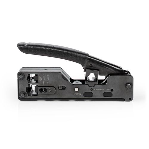 Crimp pliers | CAT5 / CAT5e / CAT6 / CAT6a / CAT7 / RJ12 | Cutting / Plier | ABS / Steel | Black CCGG89505BK 5412810333639
