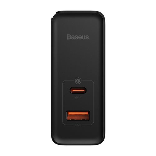 Sienas lādētājs GaN5 Pro 100W USB + USB-C QC4+ PD3.0 ar USB-C1m kabeli, melns CCGP090201 6932172608958