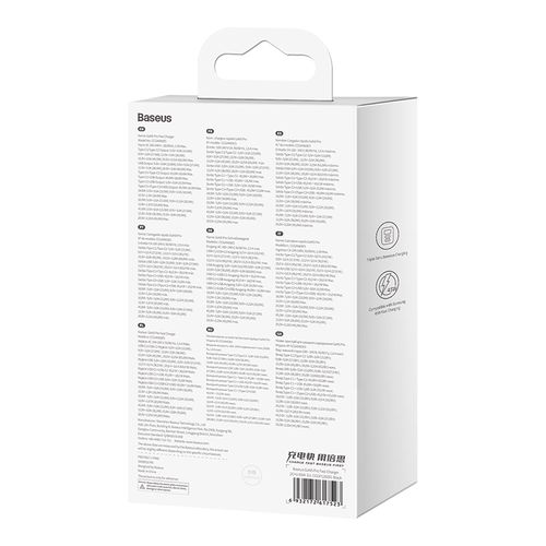 Sienas lādētājs GaN5 Pro 65W USB + 2xUSB-C QC3.0 PD3.0 ar USB-C1m kabeli, melns CCGP120201 6932172617523