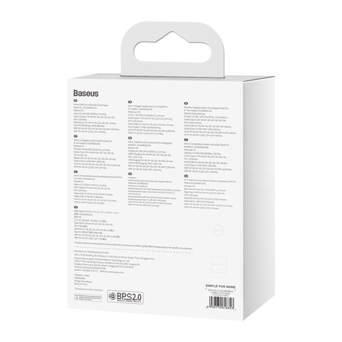 Sienas lādētājs GaN5 Pro Ultra-Slim 65W USB + USB-C QC3.0 PD3.0 ar USB-C 1 m kabeli, pelēks CCGP150113 6932172618353