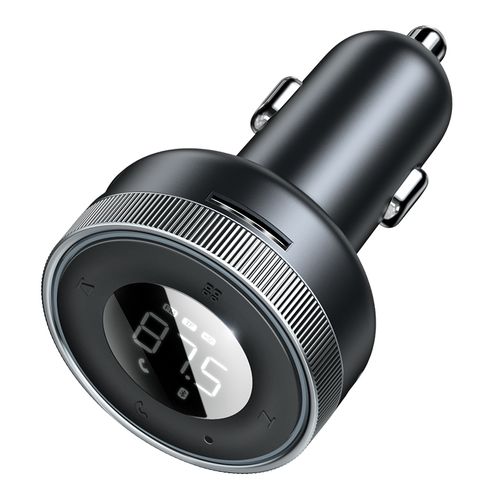 Bluetooth AUX FM modulators automašīnas lādētājs 12-24V 2xUSB 3.4A, melns CCLH-01 6953156206816