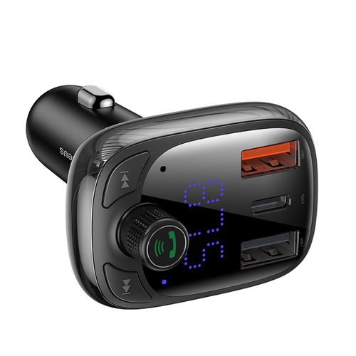 Bluetooth FM Modulator Car Quick Charger 12-24V 2xUSB + USB-C, Black CCMT000101 6932172626983