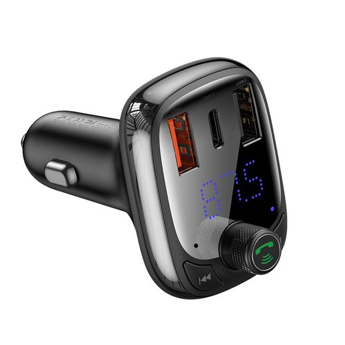 Bluetooth FM Modulator Car Quick Charger 12-24V 2xUSB + USB-C, Black CCMT000101 6932172626983