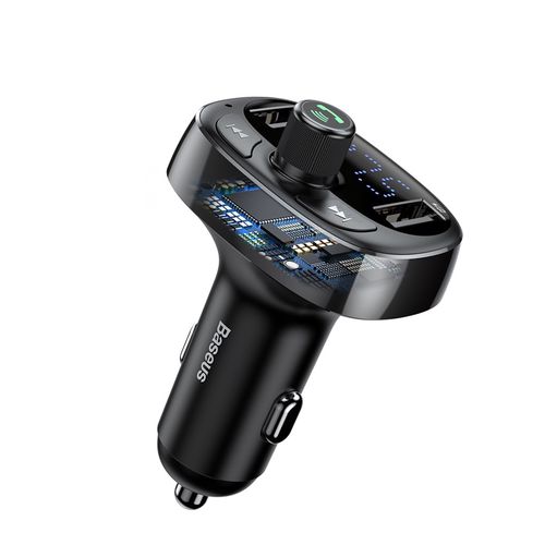 Bluetooth FM Modulator Car Charger 12-24V 2xUSB 3.4A, Black CCMT000301 6932172628239