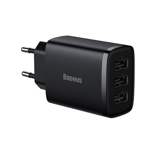 Sienas lādētājs 17W 3xUSB 3.4A, melns CCXJ020101 6932172606961