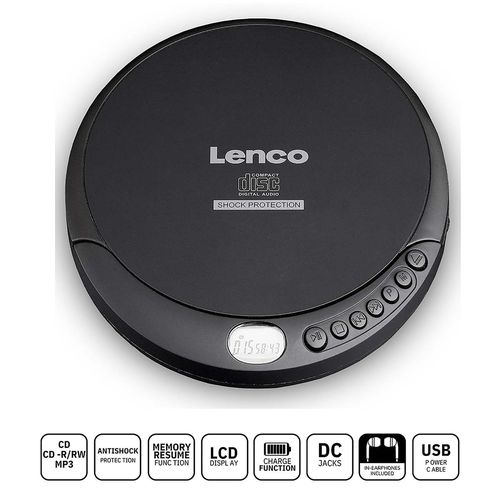 Portable CD MP3 player with anti-shock Black CD-200 8711902039921