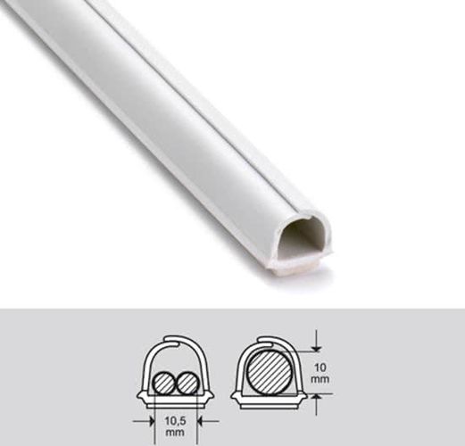 Kabeļu kanāls 10.5x10mm balts 3m CF2202-2 8414419220225