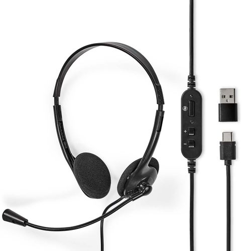PC Headset | On-Ear | Stereo | USB Type-A / USB Type-C™ | Fold-Away Microphone | Black CHSTU110BK 5412810418558