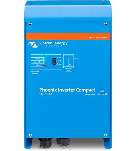 Sprieguma pārveidotājs Phoenix Compact 24Vdc/230Vac 1300W ar sinusoidālu izejas spriegumu, VE.Bus, Victron Energy CIN241620000 8719076021667