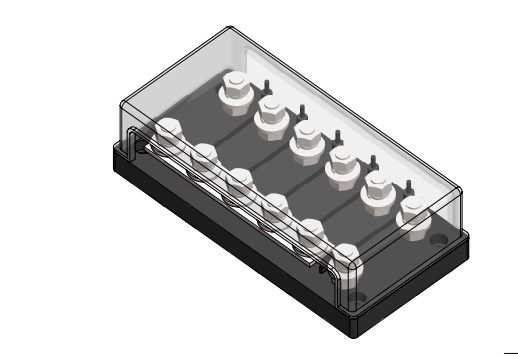 Drošinātāju turētājs 6 virzienu MEGA drošinātājam CIP050060000 8719076051350