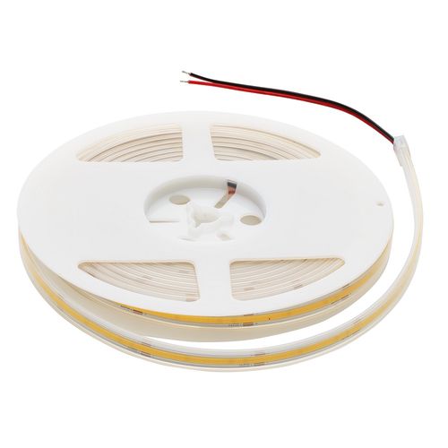 LED lente 24Vdc, 9W / m, COB 480LED / m, 1300lm, neitrāla balta 4000K, IP67 hermētiska, 180 °, LEMLUX COB-NW480-IP67 4772081004203