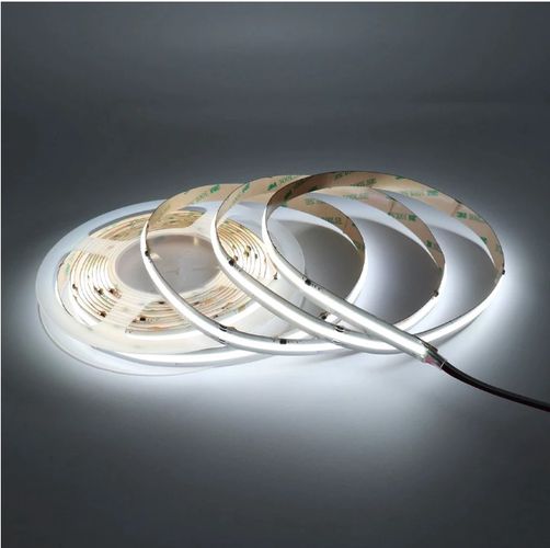 LED lente 24Vdc, 10W/m, COB 480LED/m, digitālais WS2811, 3000K, IP20, 180°, LEMLUX COB-WW420-IC