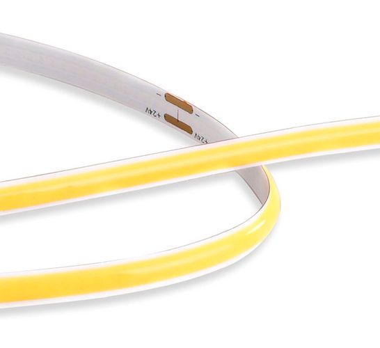 LED lente 24Vdc, 7,3W/m, COB 480LED/m, 600lm, auksti balta 6500K, 5mm, IP20, 180°, LEMLUX COB-5MM-CW480 4772081004586