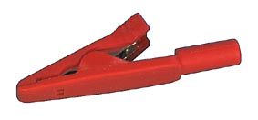 Spailes krokodila tipa 60V, 4A, mini sarkanas MA1R HIRSCHMANN CO/RH-MA1R