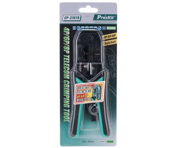 Spraudņu knaibles RJ11/12/22/45 savienojumiem, Pro'sKit CP-376TR 4710810384202