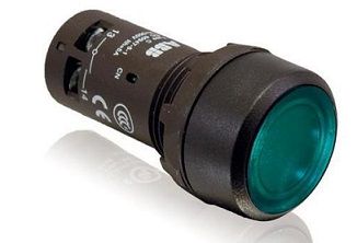 Compact pushbutton, illuminated, green, 1NO, 230V ABB CP1-13G-10 7320500381687
