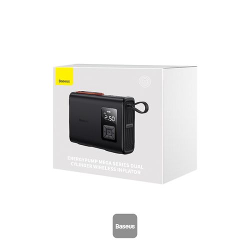 Мини автомобильный инфлятор 6000 мАч / 22,2 Втч с двумя цилиндрами Mega Energy BASEUS CRNL060001 6932172619381