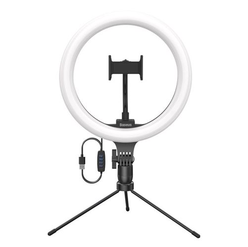 Statīvs (Ring light) - turētājs selfijiem ar 10" LED izgaismotu riņķi CRZB10-A01 6953156227330