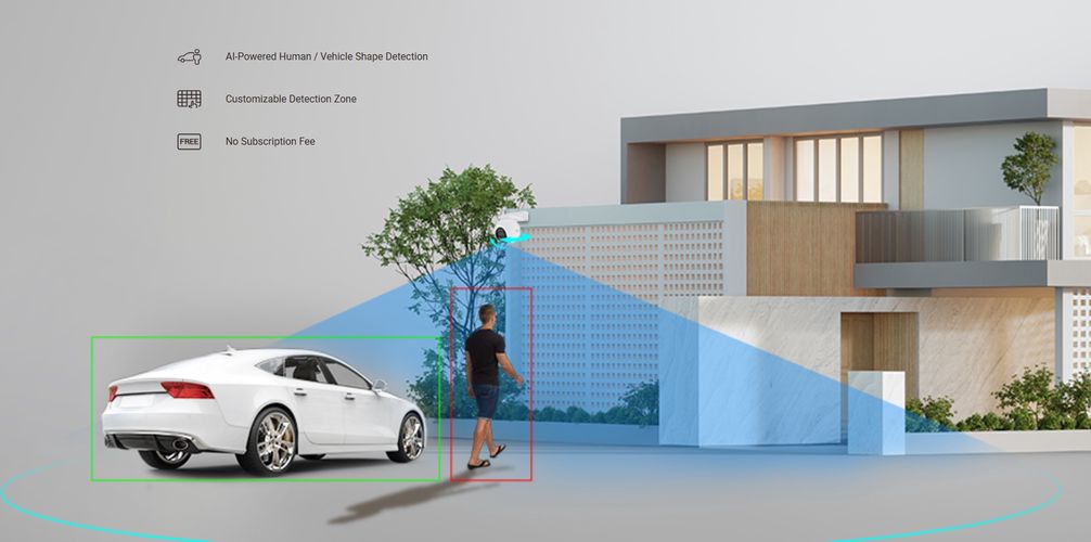 Bezvadu Wi-Fi kamera H80x, dubultobjektīvs, 8 MP + 2 MP, PAN - TILT, krāsu nakts redzamība MicroSD līdz 512 GB CS-H80x 6941545635774