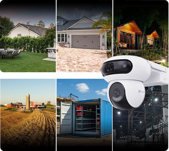 Bezvadu Wi-Fi + 4G/LTE kamera HB90x 4MP + 4MP, ar saules paneli, 10400mAh, MicroSD CS-HB90x/SP 6941545640037