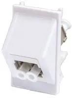 FIBER OPTIC ADAPTER, LC-LC DUPLEX OL645MMWHPT