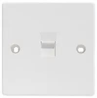 SHUTTERED KEYSTONE FACEPLATE, 1PORT, WHT KP-K1