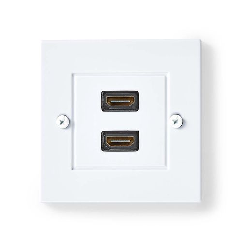 HDMI™ Wall Box | 2x HDMI™ Female | 4K@60Hz | HDMI™ Output | Black | 18 Gbps | Gold Plated | Envelope CVGP34955WT 5412810402229